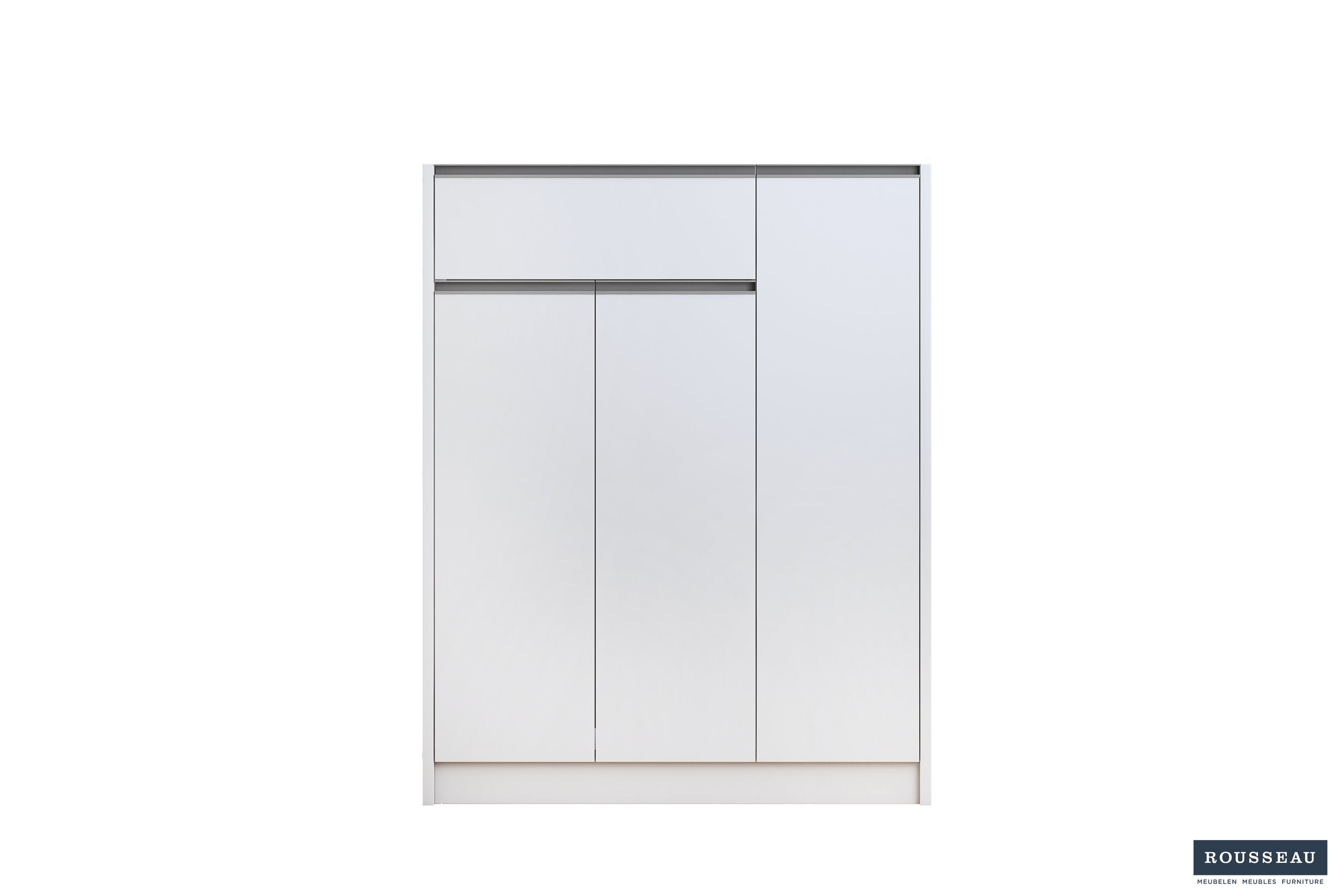 Schoenenkast 'Lilly' 3 deuren en 1 lade Wit