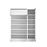 Schoenenkast 'Lilly' 3 deuren en 1 lade Wit