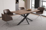 Uitschuifbare tafel 'Kos' 160-200 cm Donkerbruin