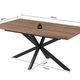 Uitschuifbare tafel 'Kos' 160-200 cm Donkerbruin