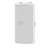 Schoenenkast 'Mike' 2 deuren Wit