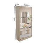 Schoenenkast 'Mex' Spiegel 3 laden Decor Sonoma