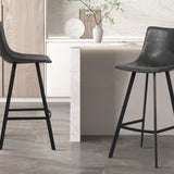 Barstoel 'Ozan' PU Zwart