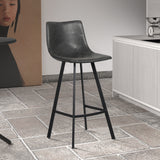 Barstoel 'Ozan' PU Zwart