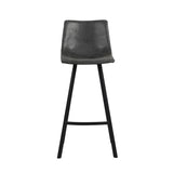 Barstoel 'Ozan' PU Zwart
