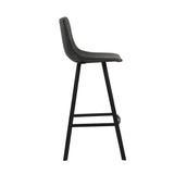 Barstoel 'Ozan' PU Zwart