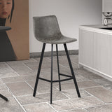 Barstoel 'Ozan' PU Grijs