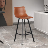 Barstoel 'Ozan' PU Cognac