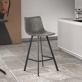 Counterstoel 'Ozan' PU Grijs