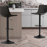 Barstoel 'Trevi' PU Zwart