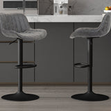 Barstoel 'Fenna' PU Grijs