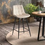 Counterstoel 'Juta' Fluweel Beige