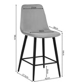 Counterstoel 'Boy' Fluweel Grijs