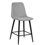 Counterstoel 'Boy' Fluweel Grijs