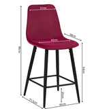 Counterstoel 'Boy' Fluweel Bordeaux