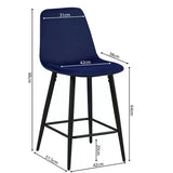 Counterstoel 'Boy' Fluweel Donkerblauw