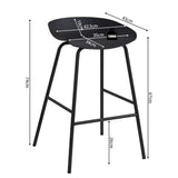 Counterstoel 'Anna' PP Zwart