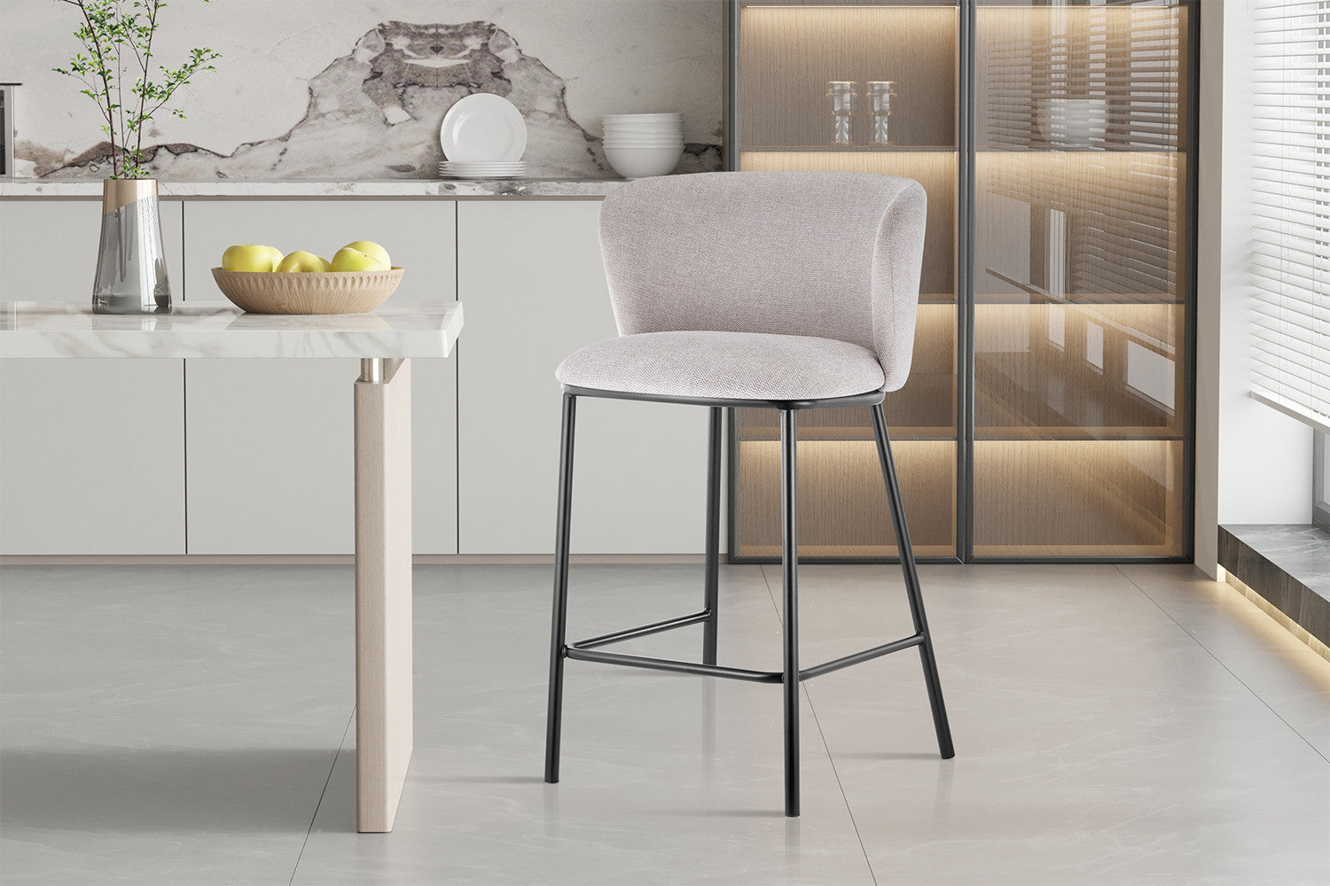 Counterstoel 'Arthur' Stof Ote Belfast 23 Beige