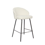 Counterstoel 'June' Bouclé Wit