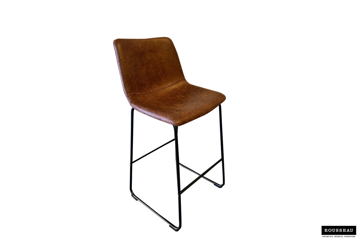 Barstoel 'Mancia' PU Ote Topper 02 Cognac