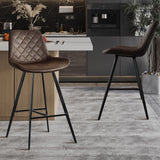 Barstoel 'Palmas' PU Ote Topper 05 Donkerbruin