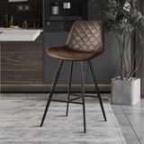 Barstoel 'Palmas' PU Ote Topper 05 Donkerbruin