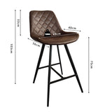 Barstoel 'Palmas' PU Ote Topper 05 Donkerbruin