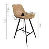 Barstoel 'Palmas' PU Ote Topper 02 Cognac