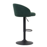 Barstoel 'Arda' Bouclé Groen