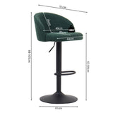 Barstoel 'Arda' Bouclé Groen