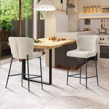 Counterstoel 'Lisa' Bouclé Beige