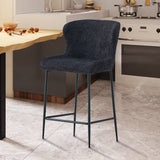 Counterstoel 'Lisa' Bouclé Donkergrijs