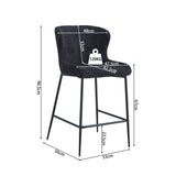 Counterstoel 'Lisa' Bouclé Donkergrijs