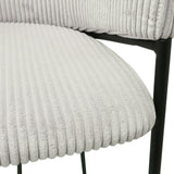 Counterstoel 'Hugo' Corduroy Lichtgrijs