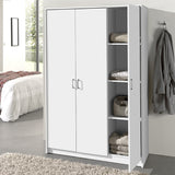 Kledingkast 'Ray' 3 deuren Wit