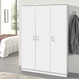 Opbergkast 'Ray' 3 deuren en 4 pootplanken Wit