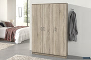Opbergkast 'Ray' 3 deuren en 4 legplanken Sonoma