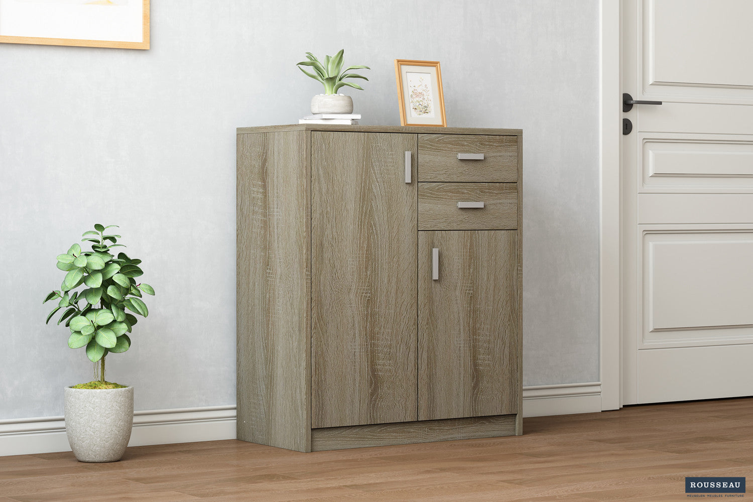SALE - Commode 'Space' 2 deuren 2 laden Sonoma