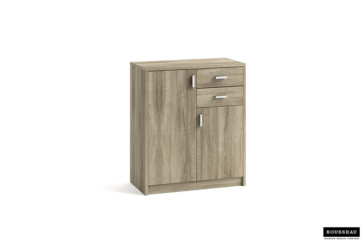 SALE - Commode 'Space' 2 deuren 2 laden Sonoma