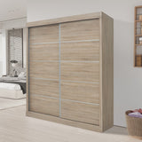 Kledingkast 'Mike' 2 schuifdeuren Sonoma