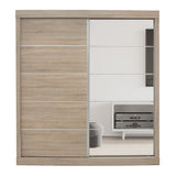 2 Kledingkast 'Mike' 2 Kledingkast Schuifdeuren, 1 Spiegeldeur Sonoma