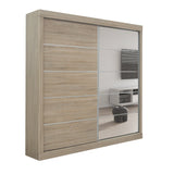 2 Kledingkast 'Mike' 2 Kledingkast Schuifdeuren, 1 Spiegeldeur Sonoma