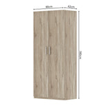 Opbergkast 'Mike' 80 cm 2 deuren Sonoma