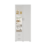 Kledingkast 'Marc' 2 deuren met spiegel Wit