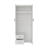 Kledingkast 'Marc' 2 deuren met spiegel Wit