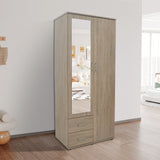 Kledingkast 'Marc' 2 deuren met spiegel Sonoma