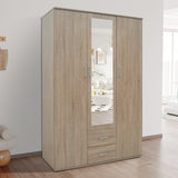 Kledingkast 'Marc' 3 deuren met spiegel Sonoma