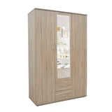 Kledingkast 'Marc' 3 deuren met spiegel Sonoma