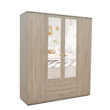 Kledingkast 'Marc' 4 deuren met 2 spiegels Sonoma