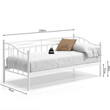 Bed 'Sablo' 90x200 met lattenbodem Wit
